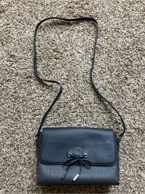 GUESS Black Crossbody with Bow-Tie Detail
